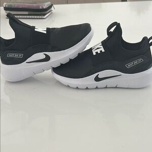 Nike Kids Black and White Slip-On Sneakers